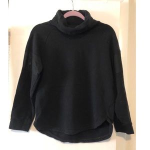 Slouch hoodie w cowl neck